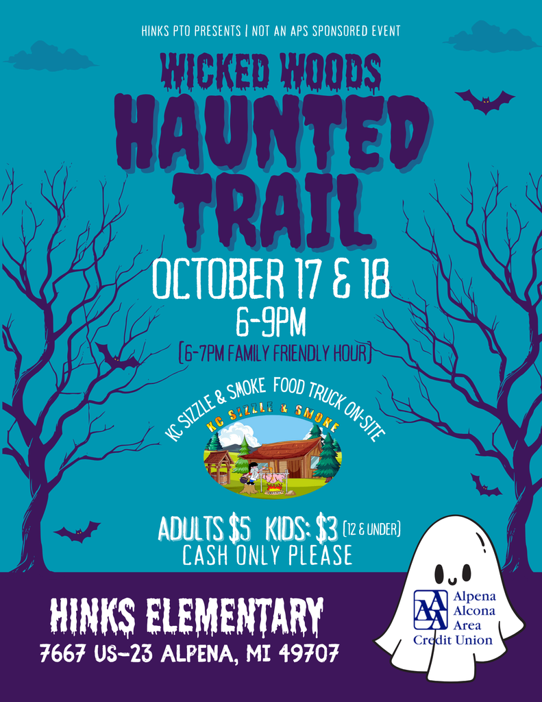 Hinks PTO Haunted Woods 10/16 and 10/17