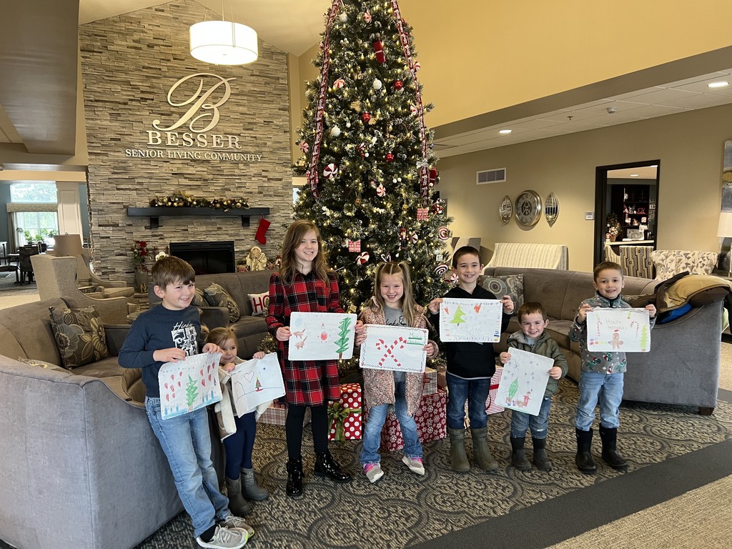 Hinks students at Besser Senior Center