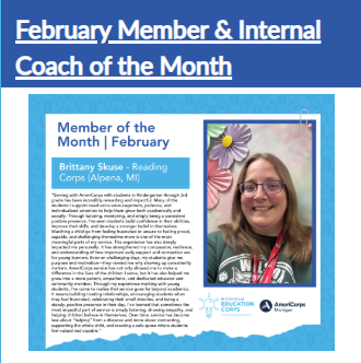 Congratulations to Brittany Skuse, Reading Corp Member of the Month for February 2026! 