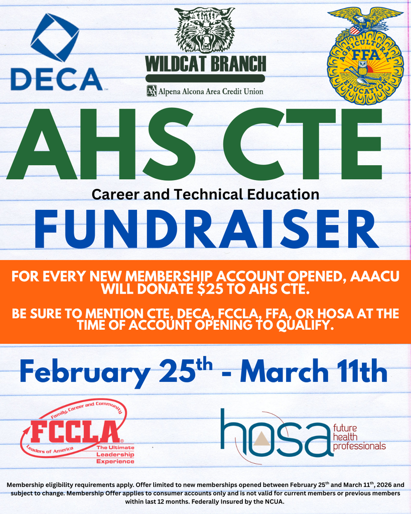 Alpena High School Career and technical Education Fundraiser PDF Version of the flier in the body of the post