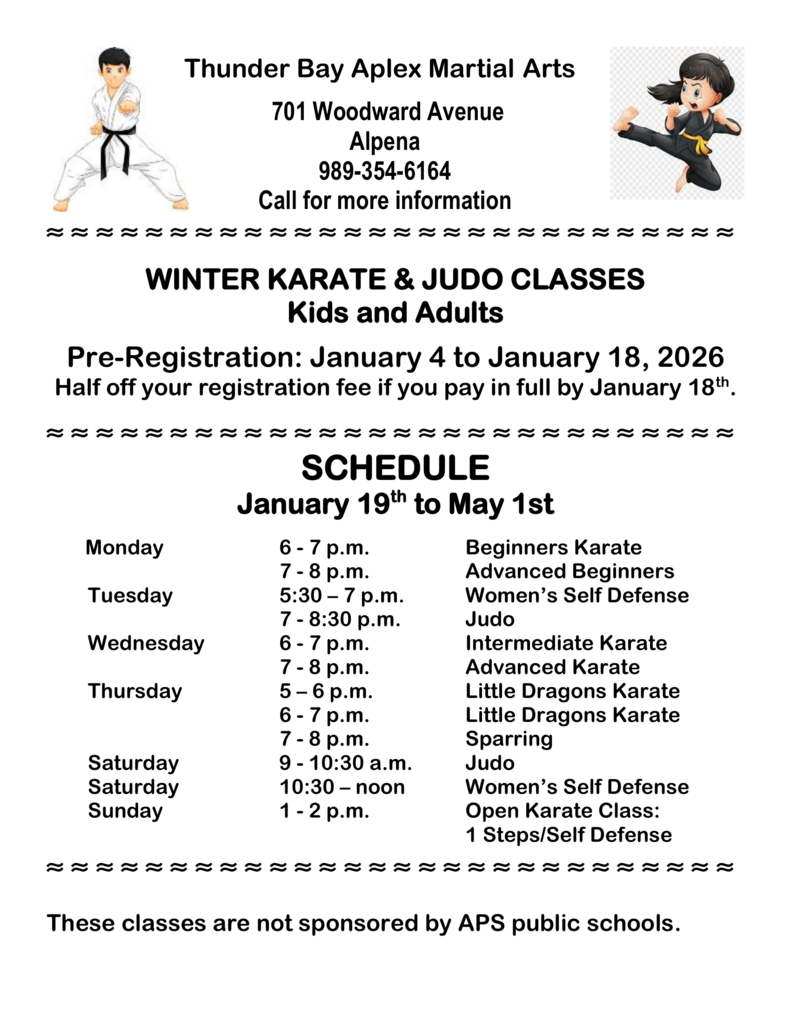 Thunder Bay Karate PDF version of the flier in the body of the post