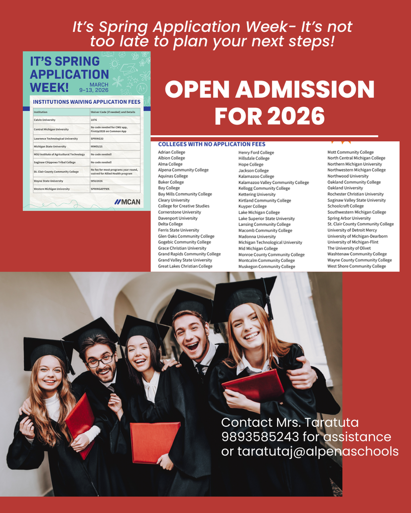 College Application Week with Application Fee Waivers PDF Version of the Flier in the body of the post