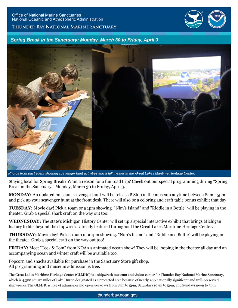 Spring Break in the Sanctuary PDF version of the flier in the body of the post