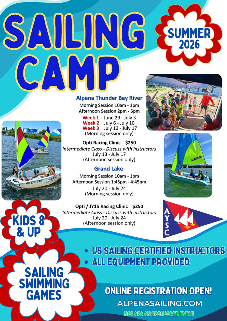 Sailing Camp- PDF Version of the flier is in the body of the post