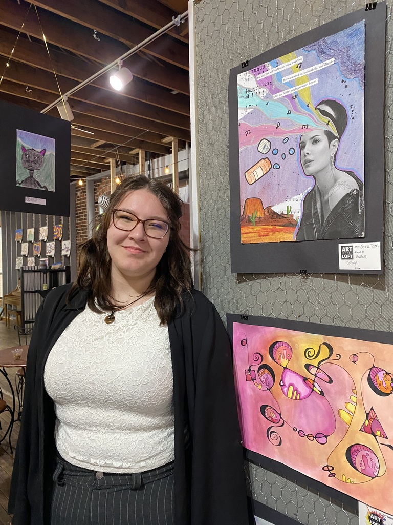 Congratulations, AHS featured artists - their work is shining at Art in the Loft! The annual Young Artist Exhibit opened on April 14th. 40 artists from AHS are featured, along with the works from a variety of schools from the region.