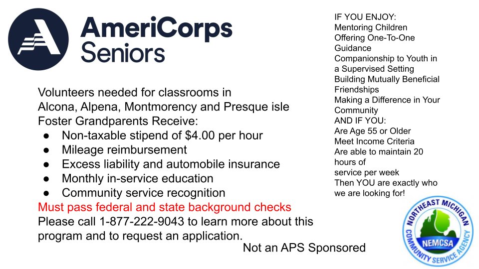 Americorps Seniors Program PDF Version of the flier in the body of the post