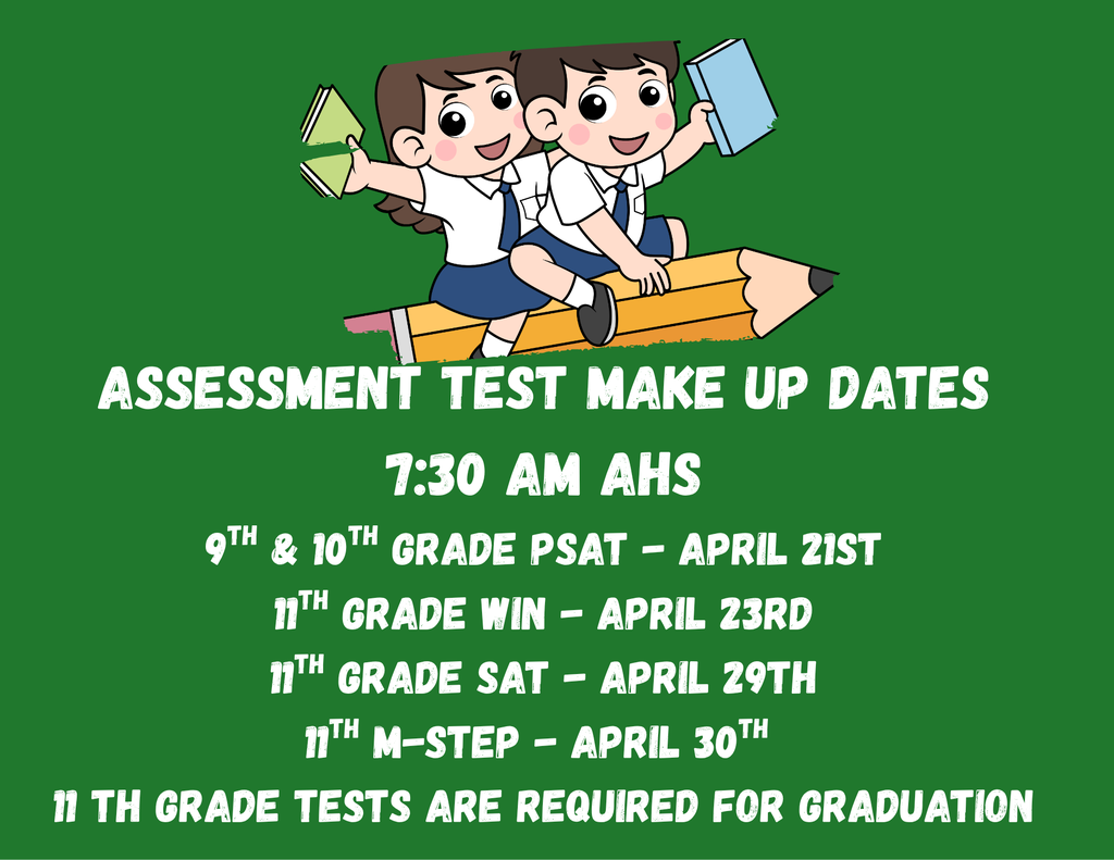 Make up testing dates PDF version https://drive.google.com/file/d/1VsTZqlcgAR5J-eah3O3NrggPSibDLwpg/view?usp=sharing