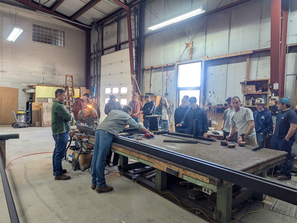 Construction trades students visited Alpena Glass and Frank's Key and Lock to learn about specialty careers.