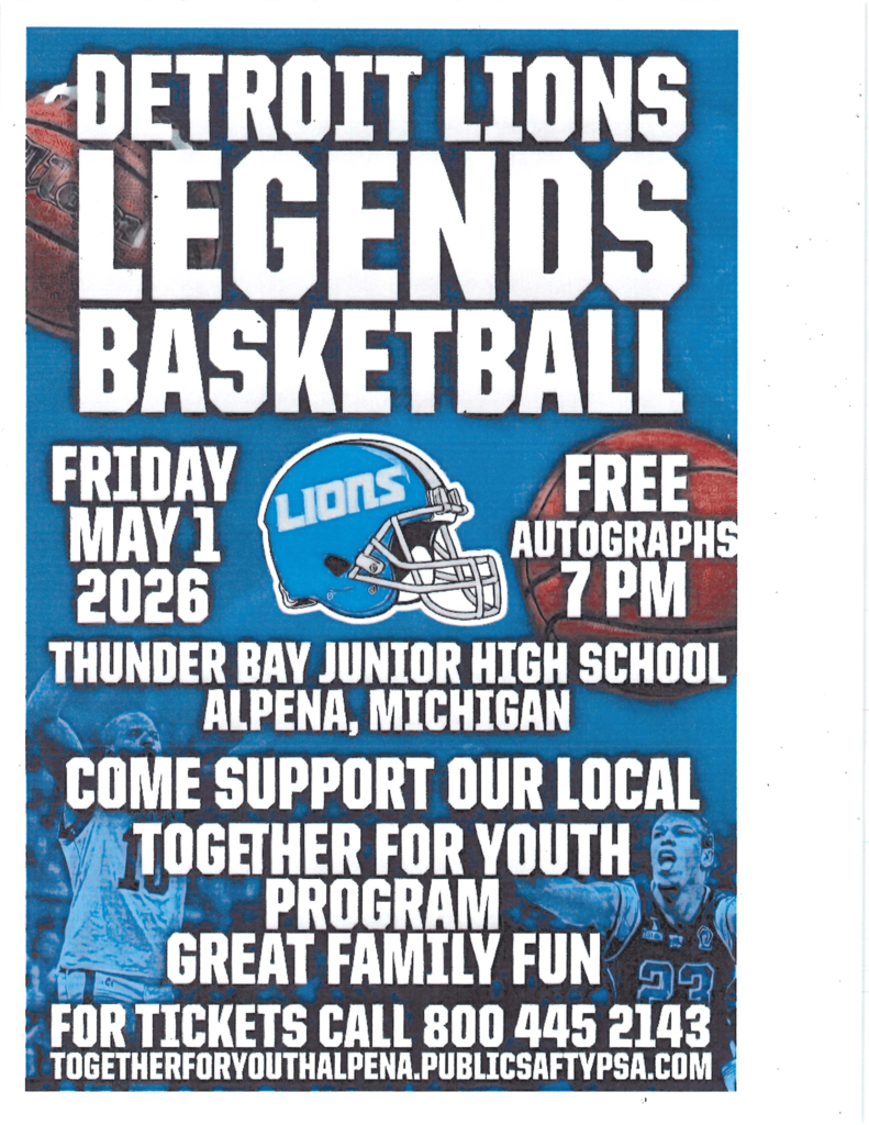 Not an APS Sponsored Event  Lions Legend Game at Thunder Bay Junior High on May 1st Free passes are available at each APS school in their offices. PDF version of the flier in the body of the post