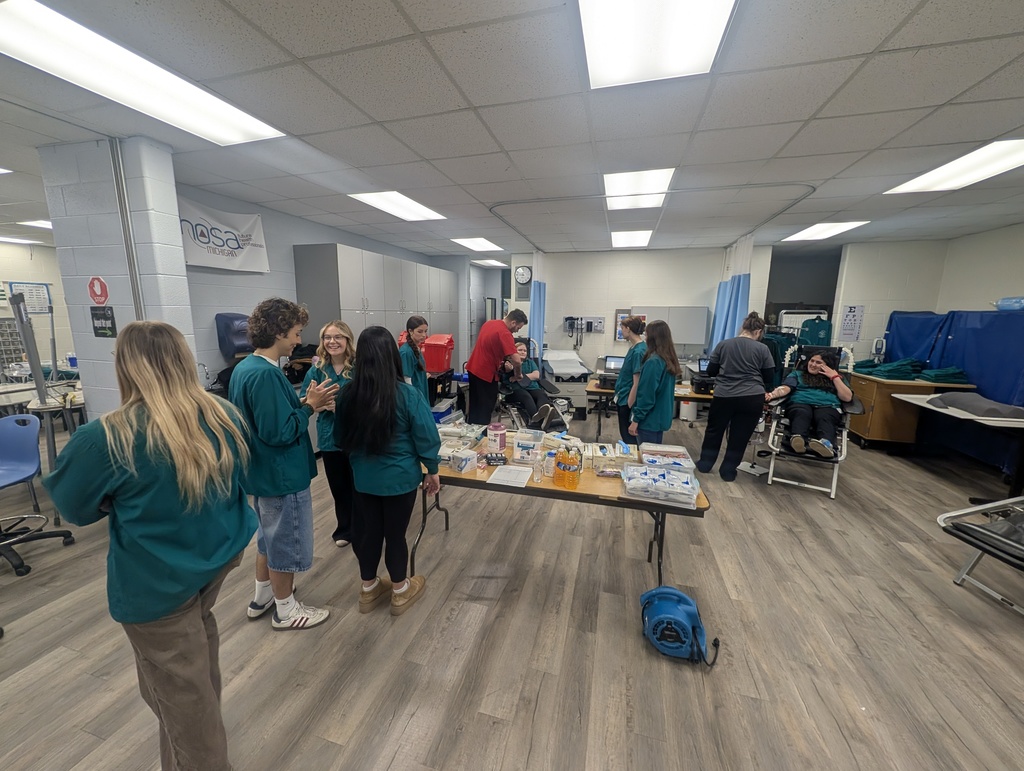 Alpena High School Career and Technical Education-Health Occupations students hosted a very successful blood drive on Friday. 