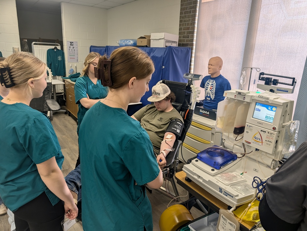 Alpena High School Career and Technical Education-Health Occupations students hosted a very successful blood drive on Friday. 