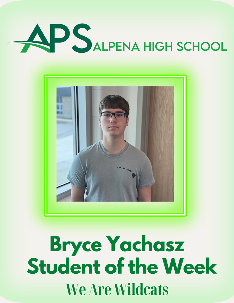 Alpena High School Student of the Week Bryce Yachasz