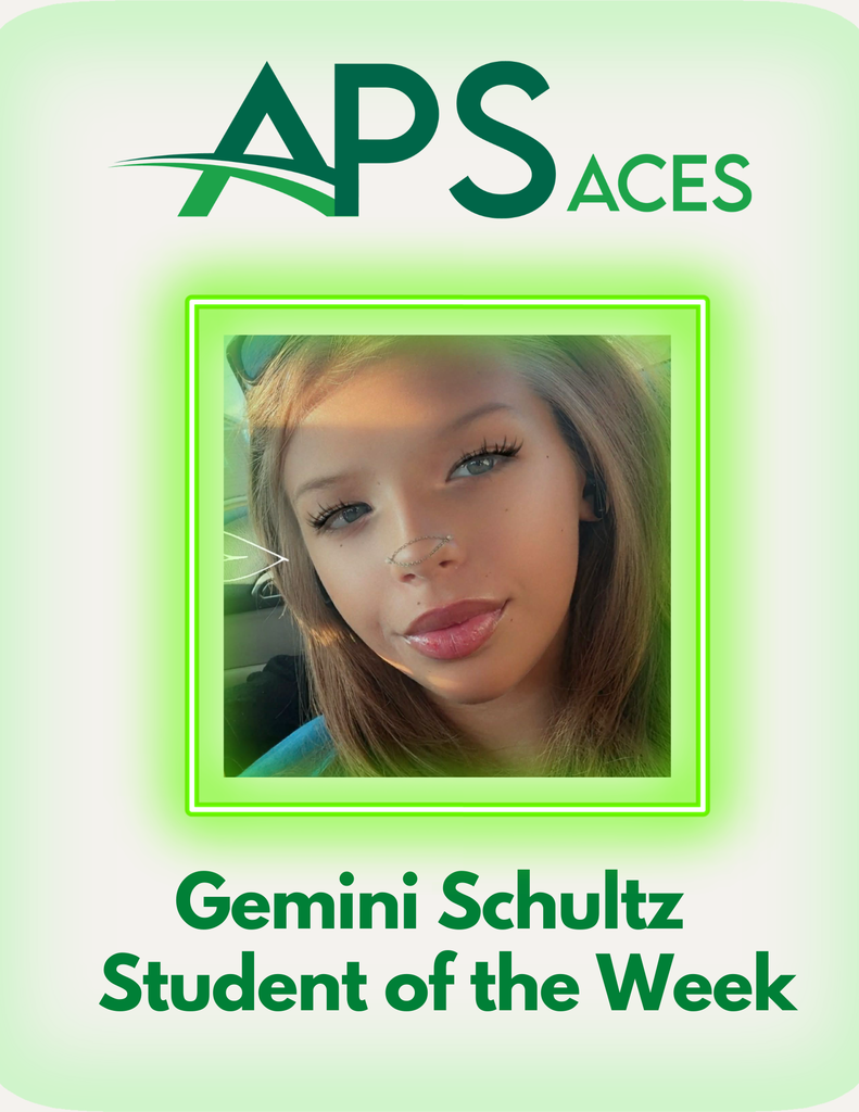 Congratulations to our ACES Academy Student of the Week, Gemini Schultz!