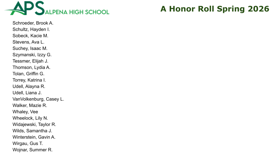 A Honor Roll for Spring 2026