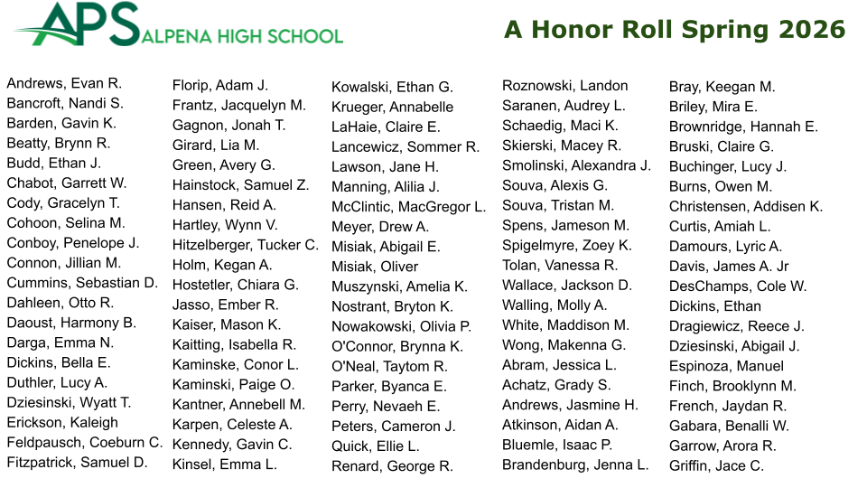 A Honor Roll for Spring 2026