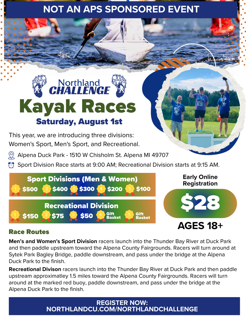 Northland Challenge events on August 1st. More event details at northlandcu.com/northlandchallenge.