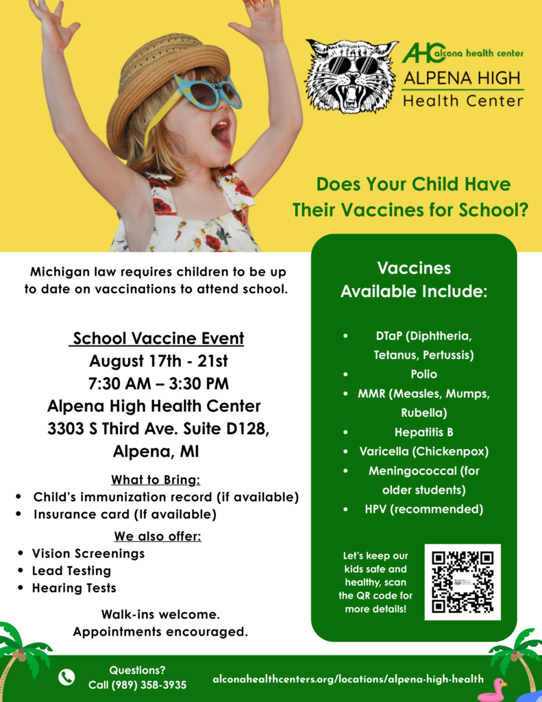 Alcona Health Center Summer 2026 Information
