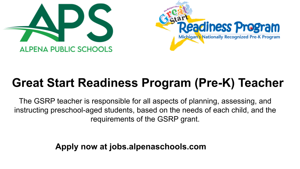 APS Employment- GSRP (Preschool) Teacher and Paraprofessional         