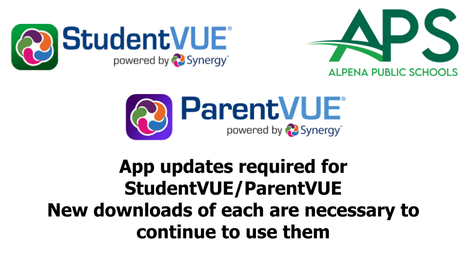 Update required for use of StudentVUE and ParentVUE apps