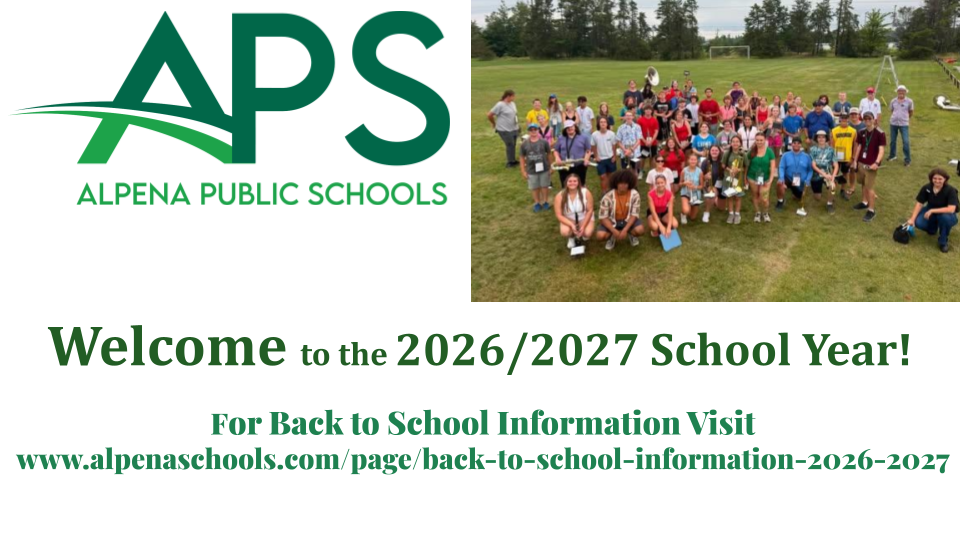Back to School Information on alpenaschools.com