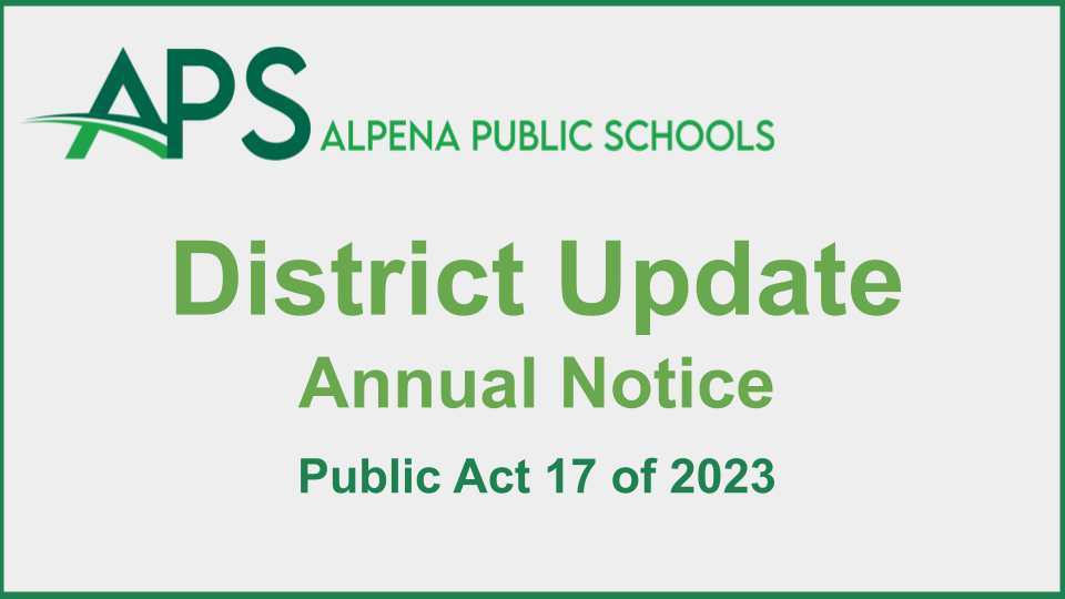 Annual Notice  Public Act 17 of 2023 