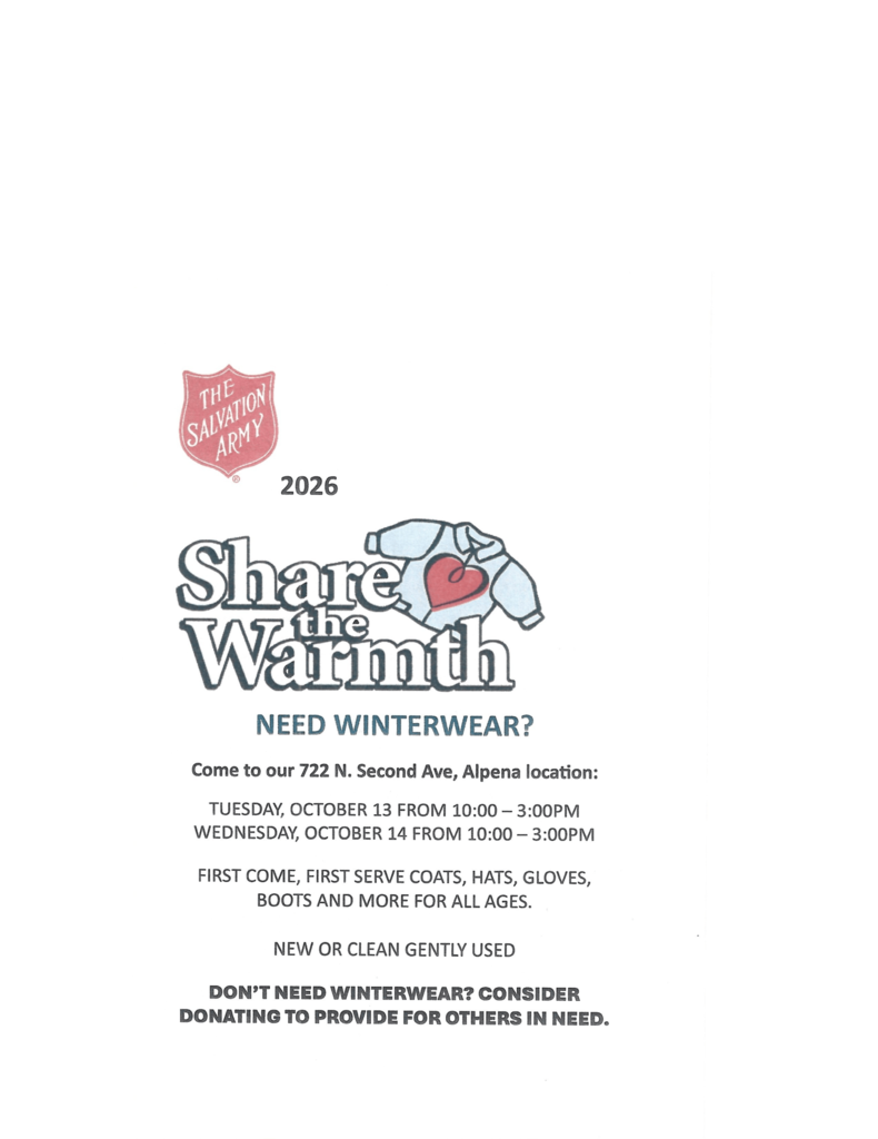 Share the Warmth- Salvation Army Winter Wear Give Away