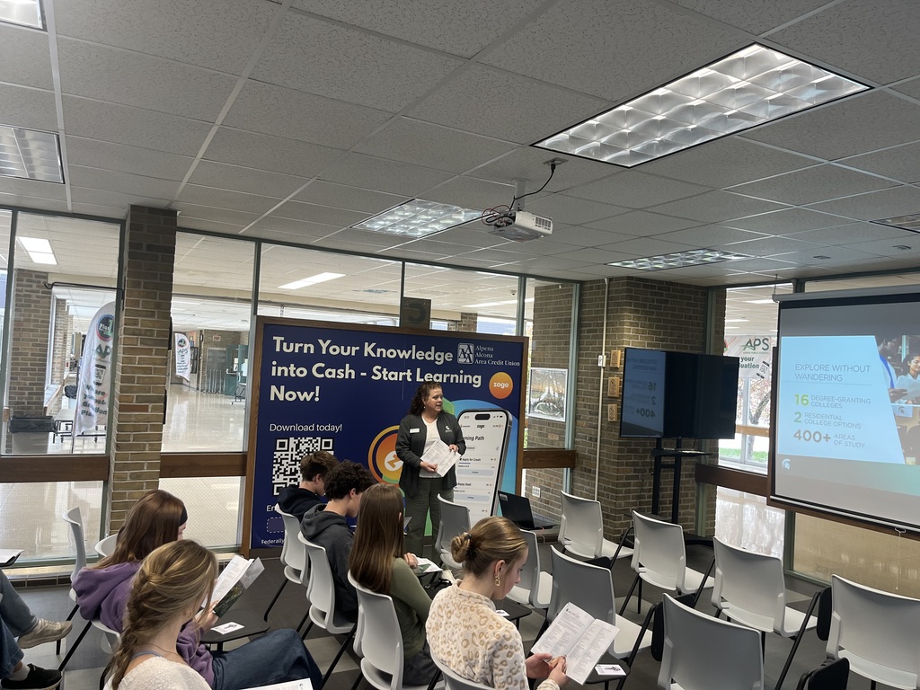 AHS and ACES students attended presentations from Saginaw Valley and Michigan State this week to learn more about their future college opportunities! Interested in attending college representative presentations? Sign up to meet Oakland (10/26), Ferris State (10/27 AM), and Wayne State (10/27 PM) in the Wildcat Den!