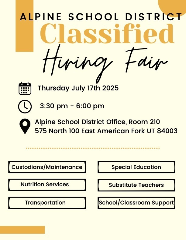Information about the hiring fair on July 17th