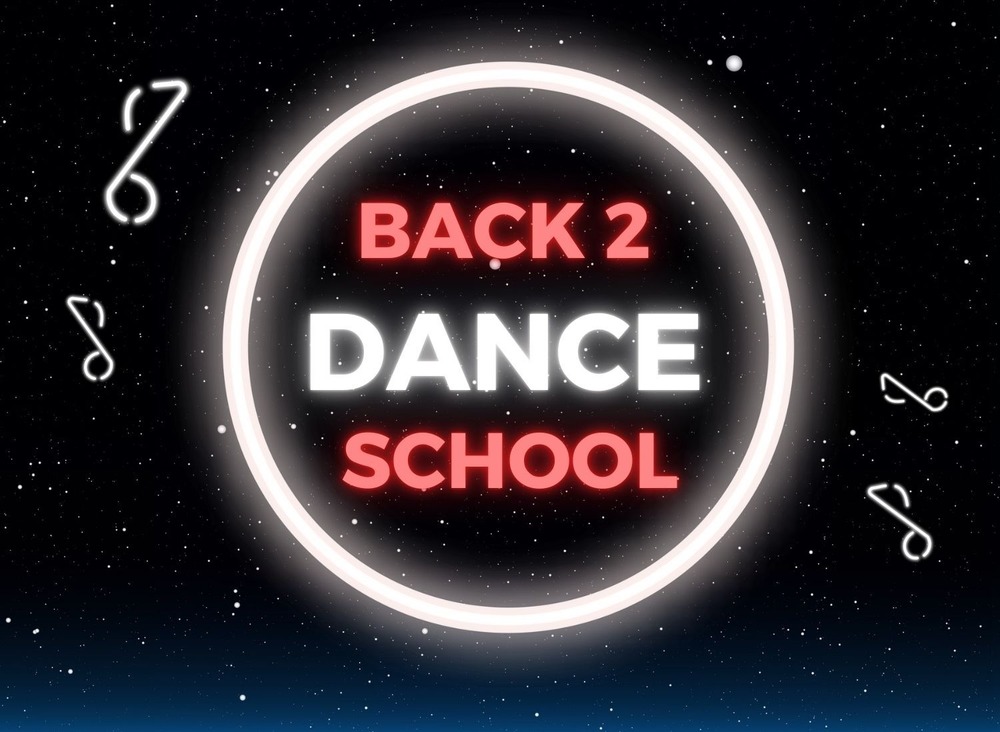 A black background with a circle stating Back 2 School