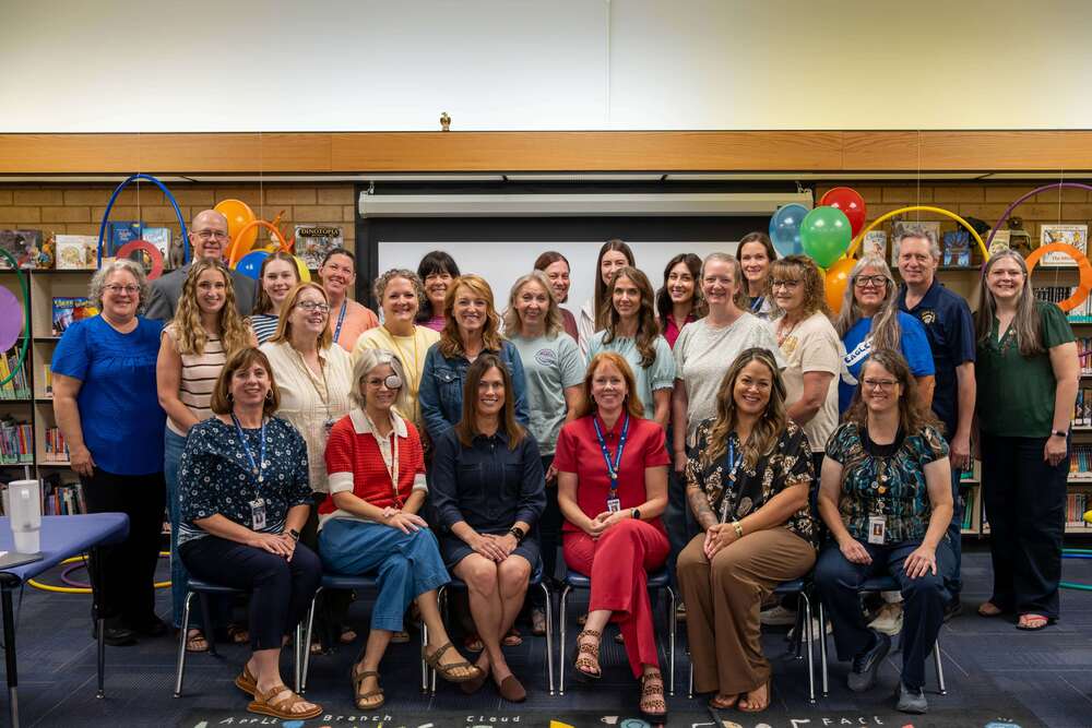A group photo of aspen elementary teachers.