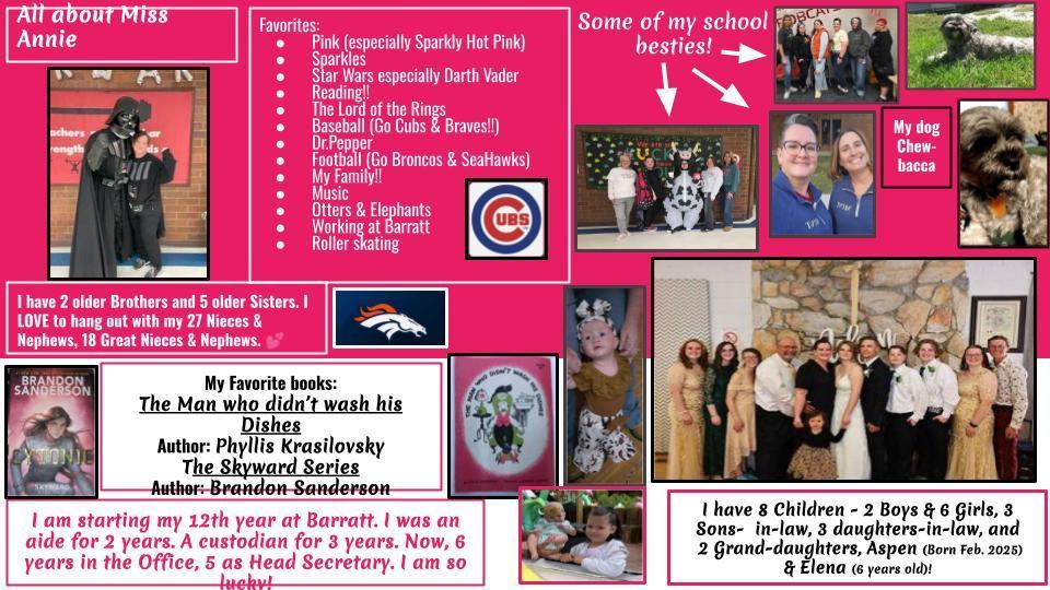 Picture with words and pictures about Annie Young