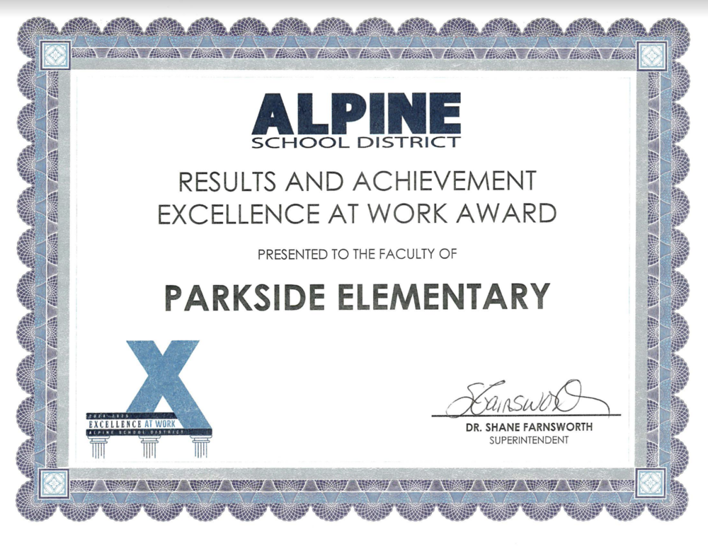 ASD Results and Achievement Excellence at Work Award