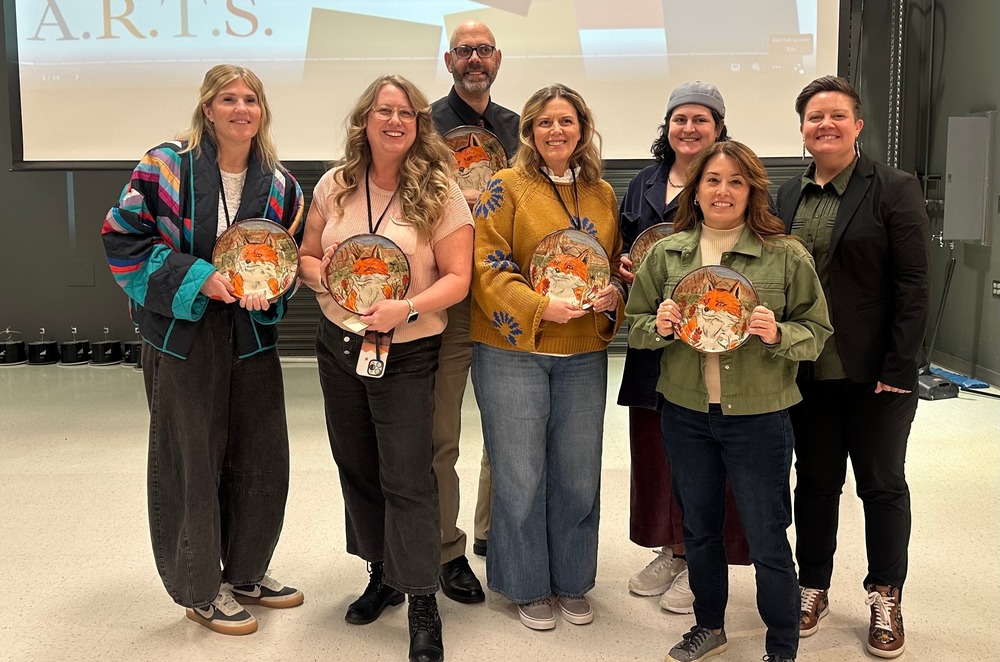 ASD Art Teachers pose with awards