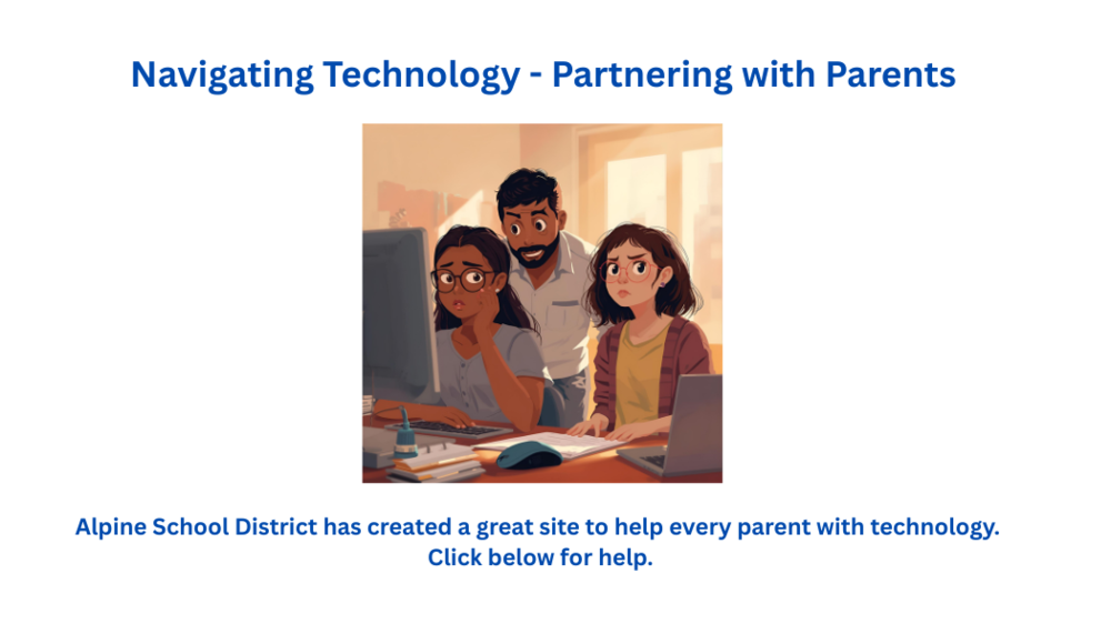 Parents and student working on a computer