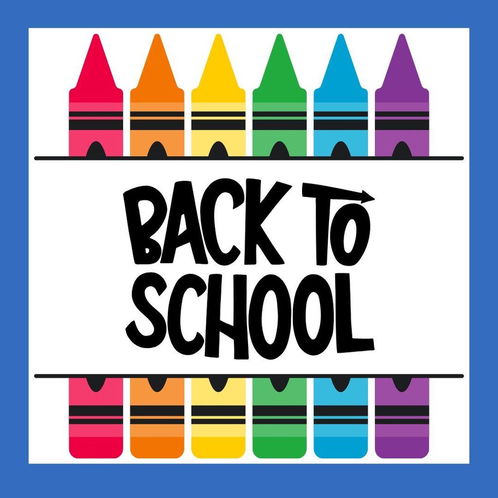 Colorful crayons as a background for a Back to School announcement