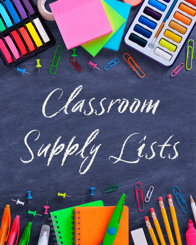 Classroom Supply Lists