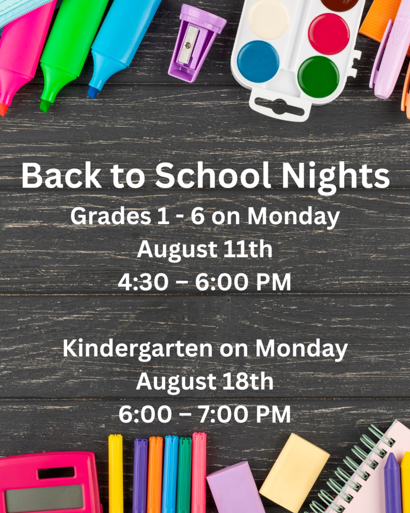 Back to School Nights for Sego Lily Families