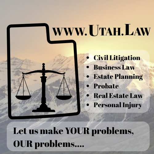Sunrise over timp with www.utah.law informatiom
