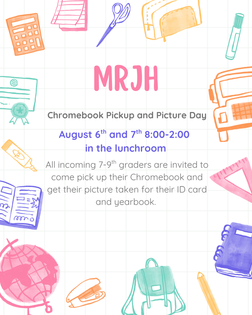 MRJH Chromebook Pickup and Picture Day