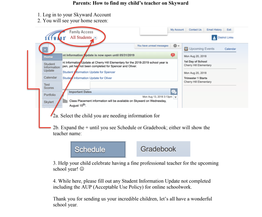 Instructions to find a teacher