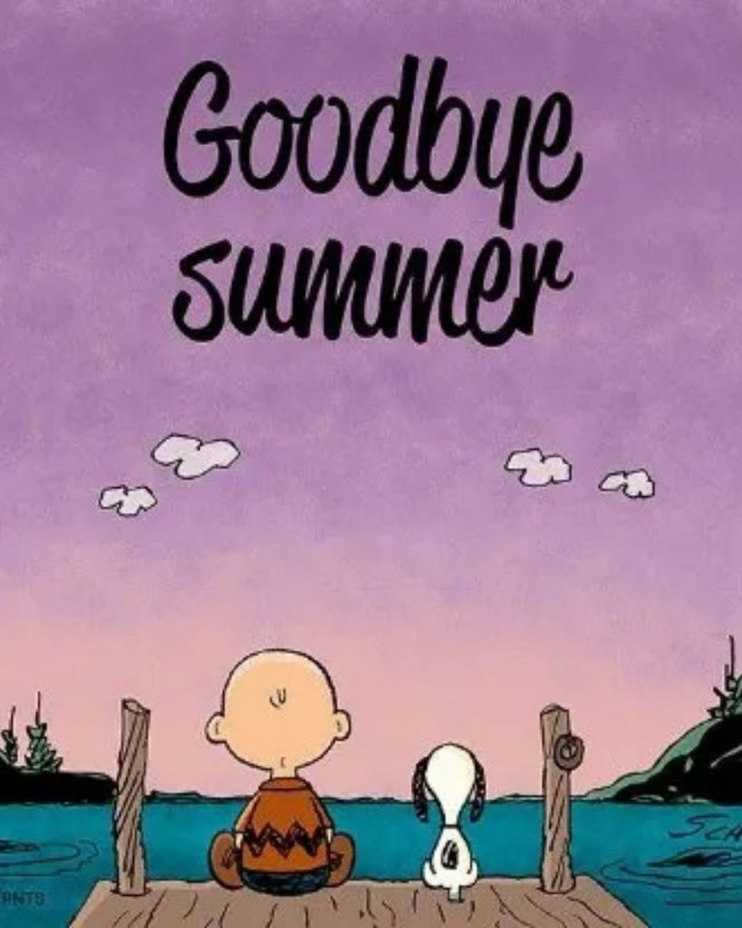 Sunset with Charlie Brown and Snoopy last day of summer
