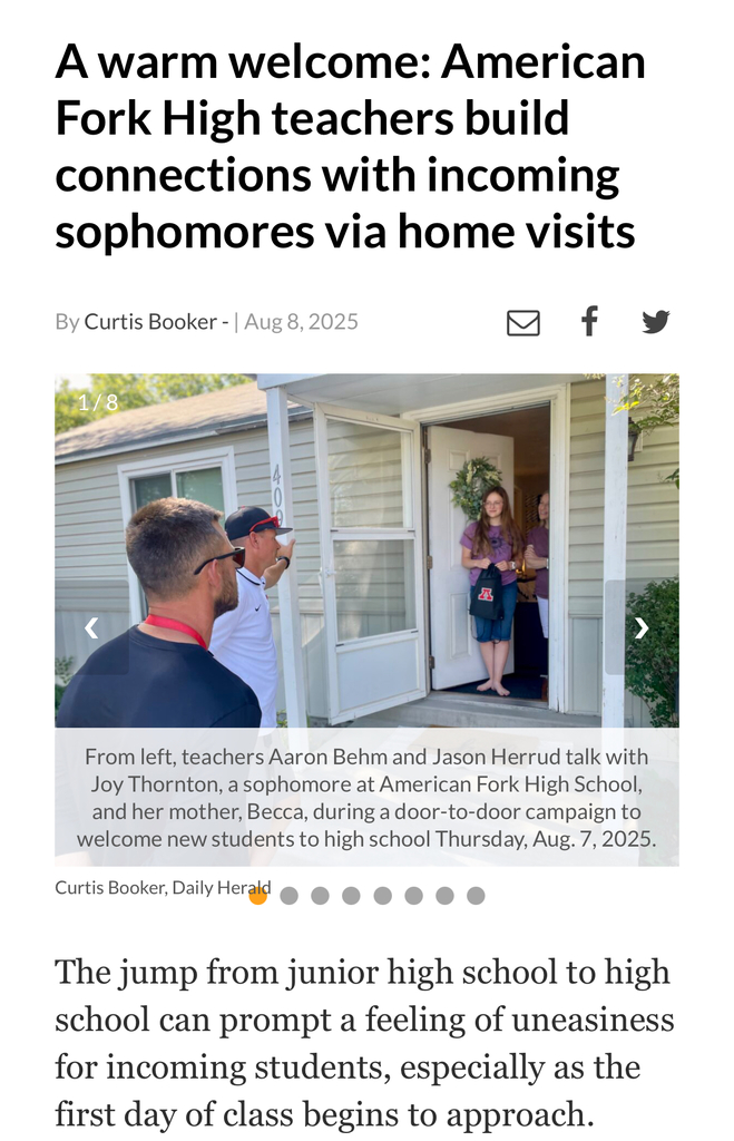 https://www.heraldextra.com/news/2025/aug/08/a-warm-welcome-american-fork-high-teachers-build-connections-with-incoming-sophomores-with-home-visits/