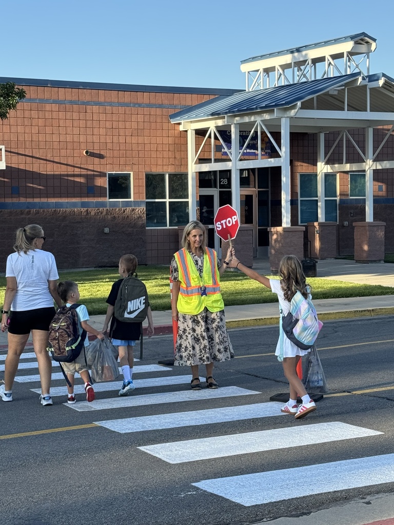 principal crossing guard at Legacy Elementary