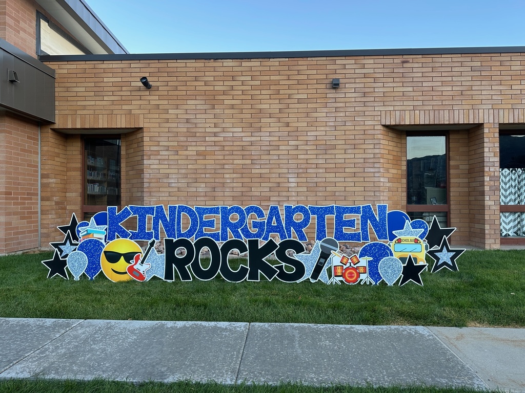 Kindergarten Rocks in front of school