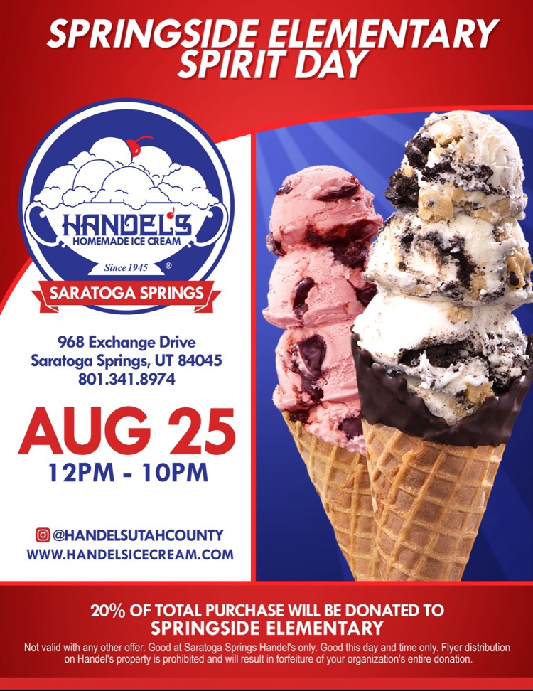 Handel's ice cream flyer