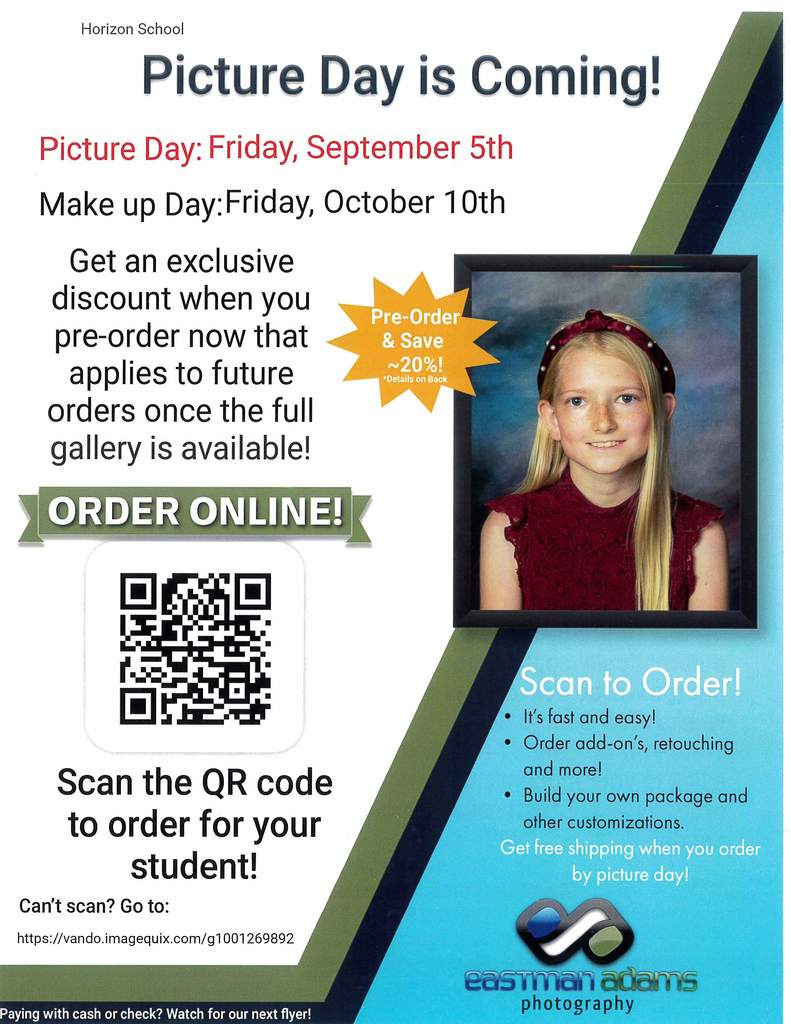 School picture day information
