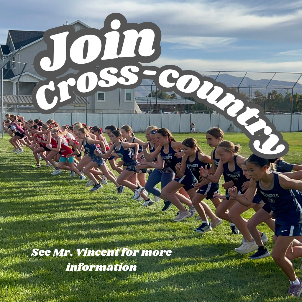 Students lined up for a cross-country meet