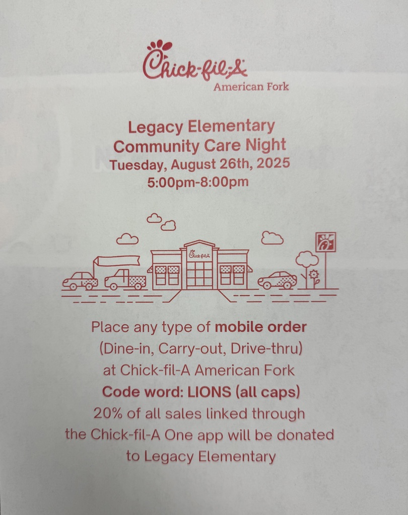 Chick-fil-A Spirit Night is Tuesday... Please come out and support!