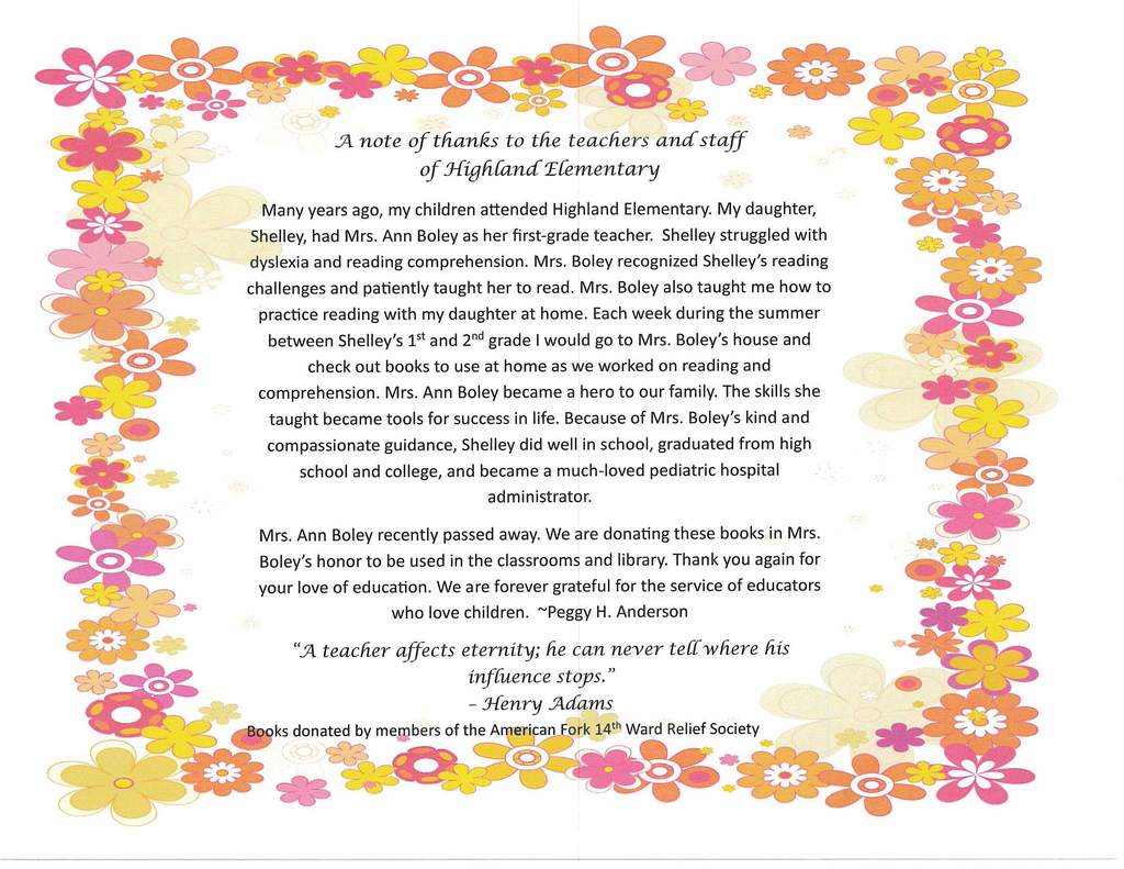 Floral boarder with letter