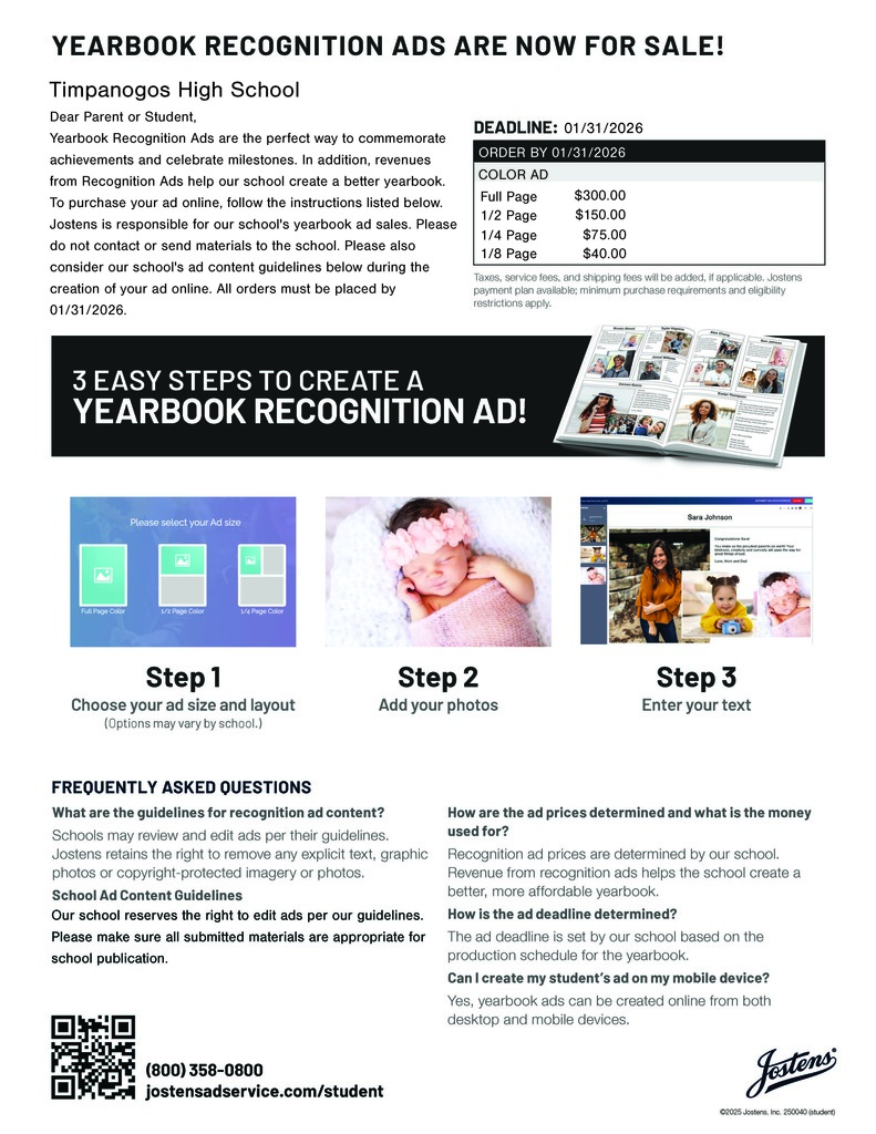 Senior Yearbook Ad Flyer